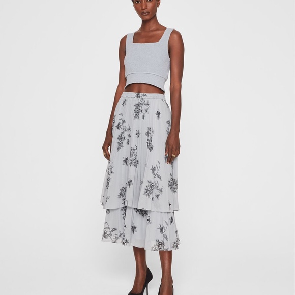 Double Tiered Pleated Skirt - Brand New - NEVER WORN - Blue Ground